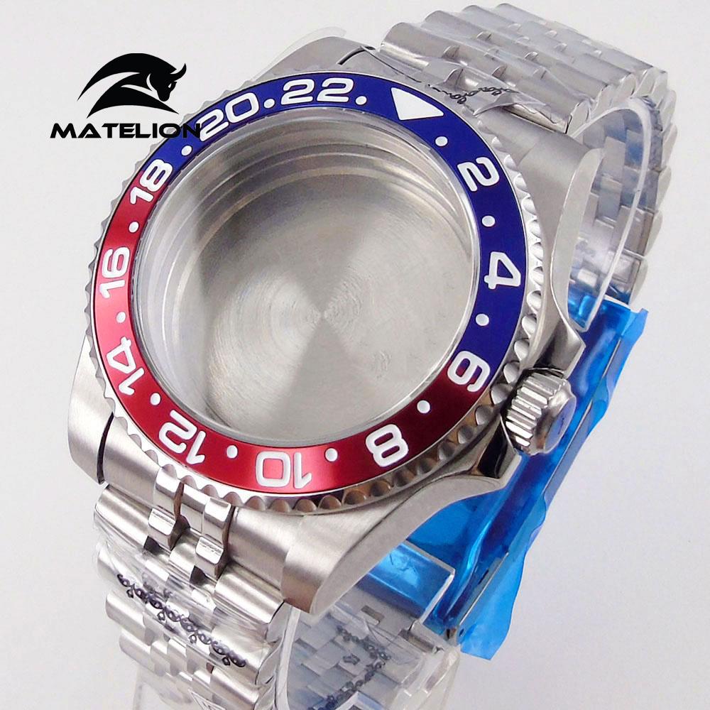 Корпус для дайвинга Matelion 200M, 40 мм, подходит для NH35 NH36 NH34 GMT ETA 2824 PT5000, браслет Jubilee, сапфировое стекло, застежка-слайдер