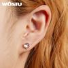 WOSTU 925 Sterling Silver Animals Moonstone Cute Fox Stud Earrings For Women Fashion Party Jewelry Gift