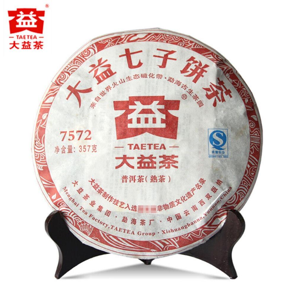 TAETEA 7572 Готовый Пуэр Чайный Блин Натуральная Энергия Травяной Чай 357 г