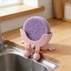 Симпатичная подвесная подставка для губки с дренажным отверстием, напечатанная на 3D-принтере, с подвесными ножками, забавная подставка для губки на кухонную раковину.
