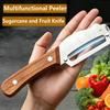 Многофункциональная овощечистка для кухни, очиститель для фруктов и сахарного тростника, с деревянной ручкой, для домашних овощей, фруктов, тыкв, скребки
