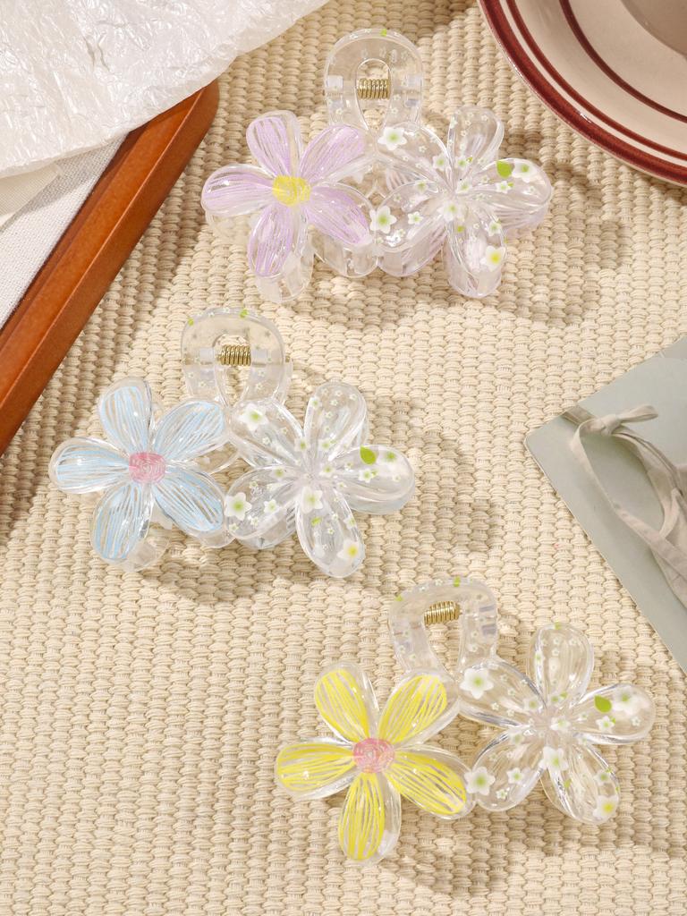 6 шт. модные женские заколки для волос с цветком, заколки для волос в стиле «отпуск в богемном стиле» с яичным цветком, заколки для волос для девочек, весенние аксессуары для волос