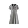 Chuyu Women's Polo Collar A-line T-shirt Midi Dress