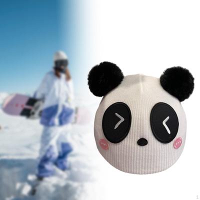 Чехол для горнолыжного шлема Panda Snow, украшение, очаровательная декоративная теплая вязаная шапка для катания на лыжах