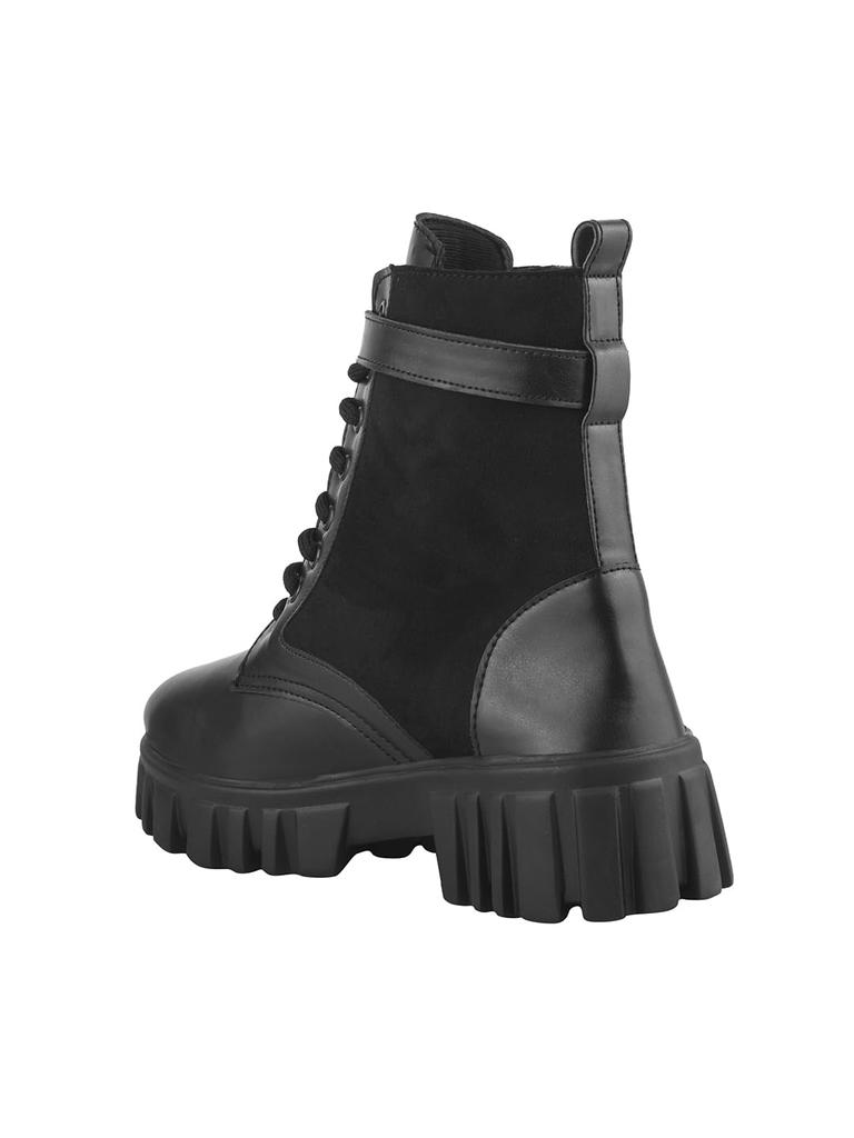 Shoetopia Женские короткие ботильоны на массивном каблуке с нескользящей подошвой, удобные модные ботильоны на щиколотку | Мягкая амортизирующая подошва | Для повседневной носки, вечеринок и зимы