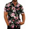 Men's Shirt For Men 3D Printed Flower Hawaiian Summer New Fashion Beach Shirt Comfortable Top Blouse Short Sleeves Streetwear