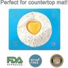 Reusable Non-stick Silicone Baking Mat Fondant Pate, 100% Bisphenol-a (bpa) Free, With Measurement, 50 X 40 Cm (blue)