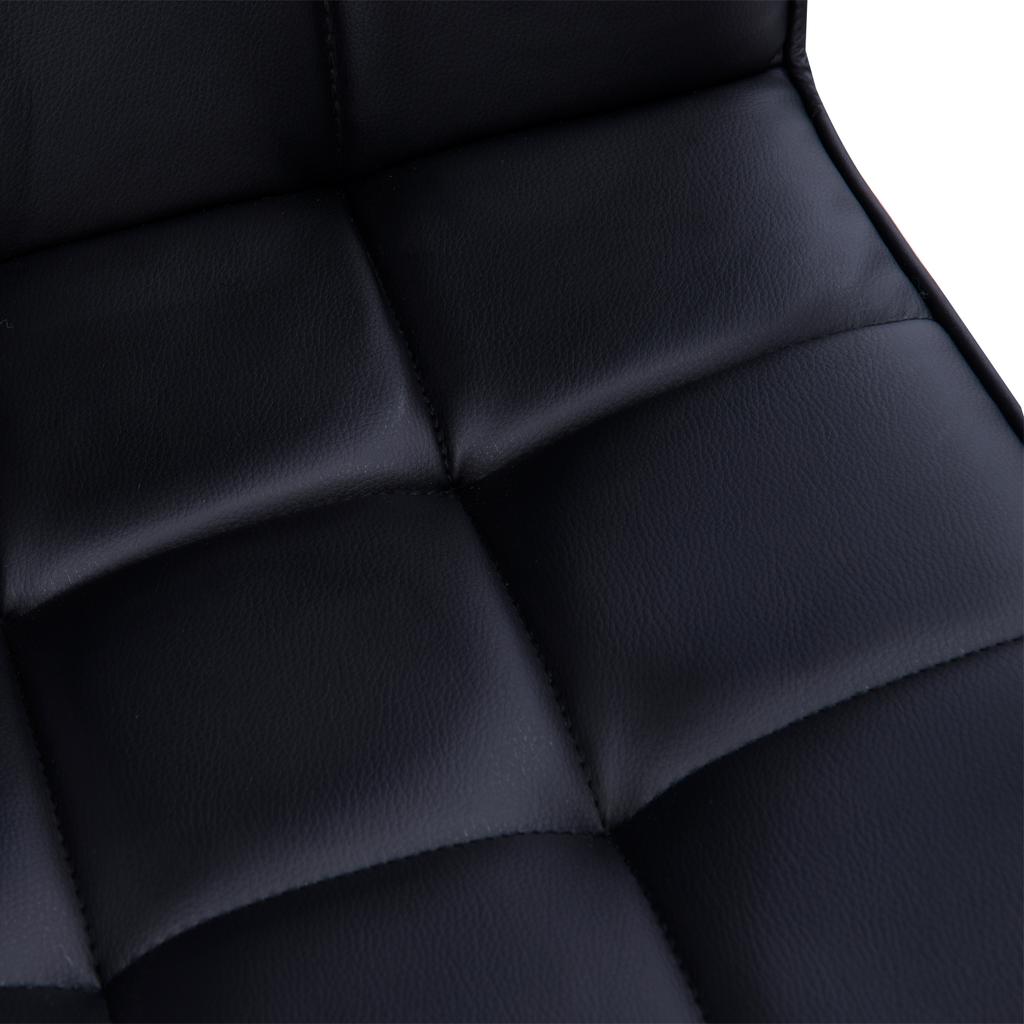 Office Chair in Retro Design, Height-Adjustable, 5 Casters, 52.5 cm x 54 cm x 99 cm, Black