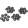 50PCS Black Rubber O-Ring Kit Nitrile Rubber Metric Sealing Gasket Air or Gas Connections