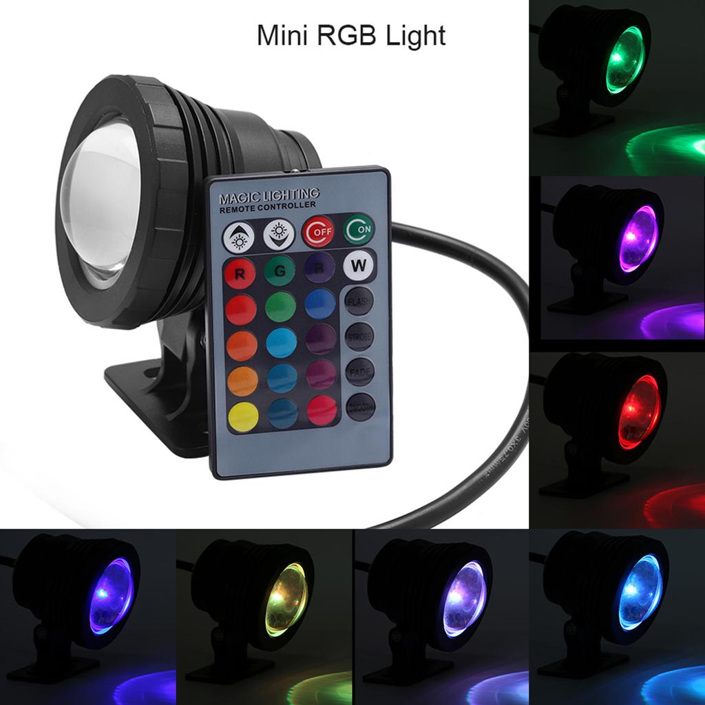 5 Вт RGB наружный водонепроницаемый светодиодный светильник для бассейна садовый светильник с пультом дистанционного управления (черный)