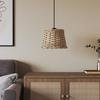 VidaXL Brown Ceiling Lamp Shade Ø20x15 Cm Wicker 364373