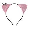 Decorative Hair Accessories for Party Furry Cat Ears Headband Women, Glitter Ear Halloween Headwear Accessory Costume Cosplay And Masquerade