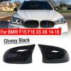 1 пара глянцевых черных накладок на боковые зеркала, замена колпачков, стиль M, корпус зеркала заднего вида для BMW F15 F16 X5 X6 2014-2018