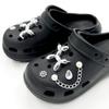8 шт. подвеска для обуви Crocs DIY усовершенствованная серебряная бриллиантовая цепочка для обуви украшение пряжка для Croc подвески отверстия обувь аксессуары
