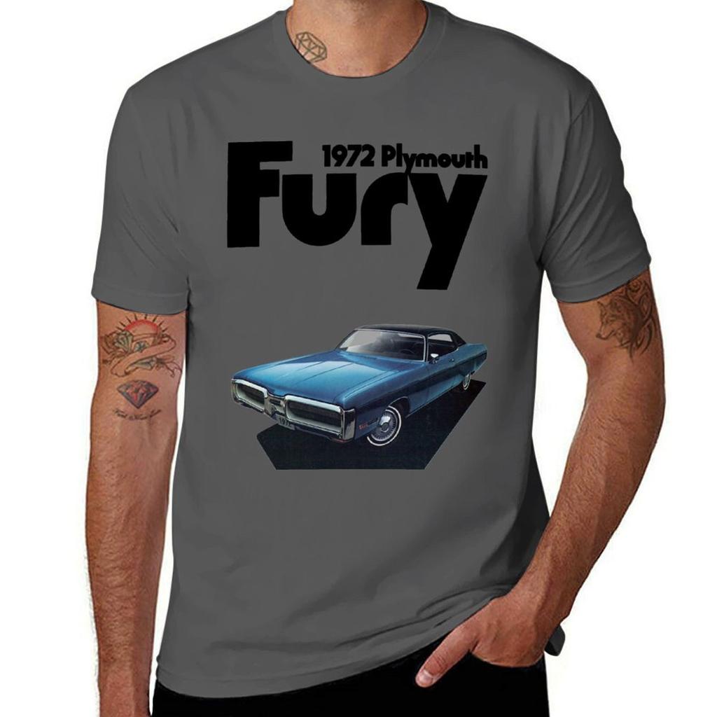 Футболка PLYMOUTH GRAN FURY Большого Размера Повседневный Топ для Улицы