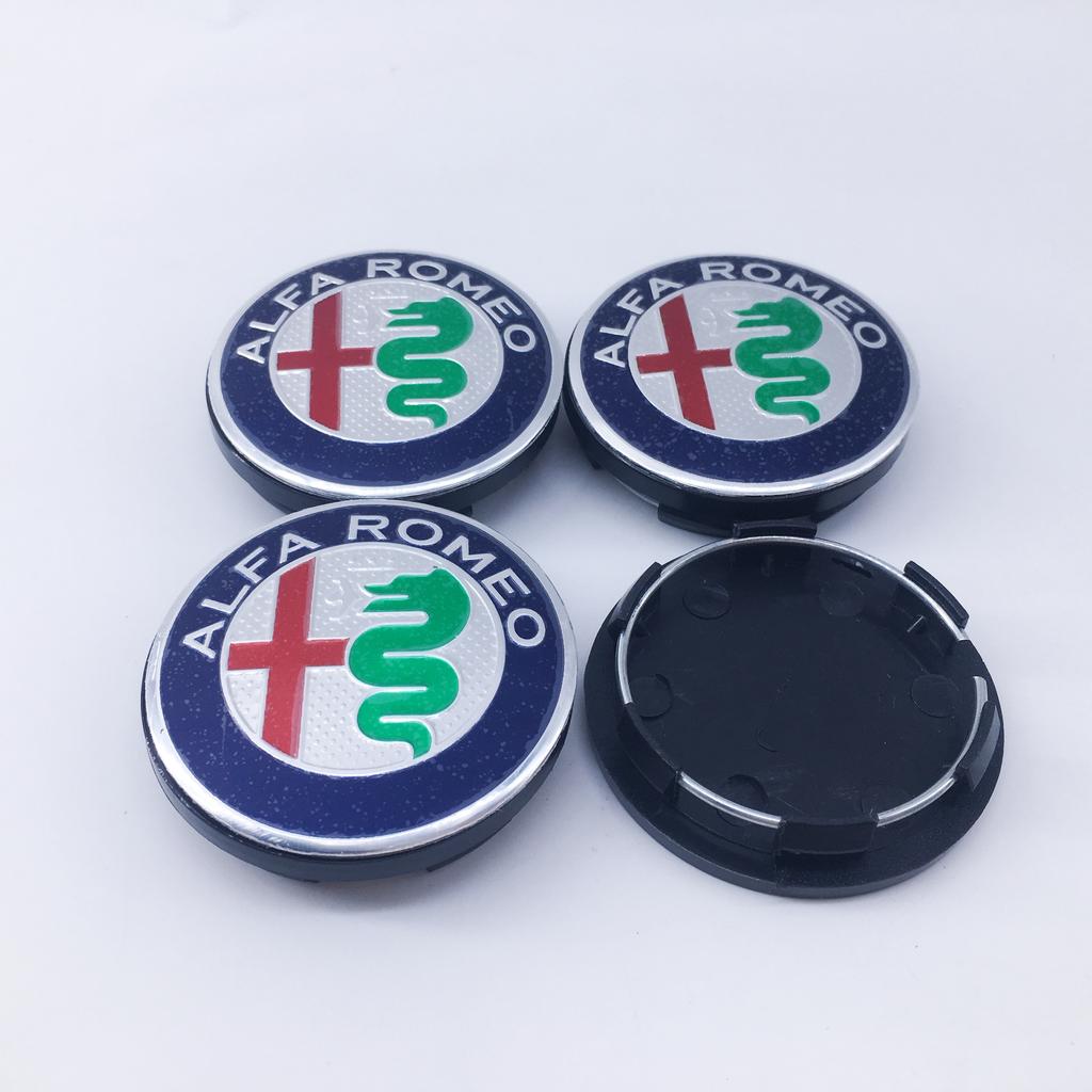 QCYZR1 4pcs 50MM new blakc For Alfa Romeo Giulietta GT Car Wheel Hub Logo Modification Wheel Hub Cover Decoration Mito Brera Giulia F1