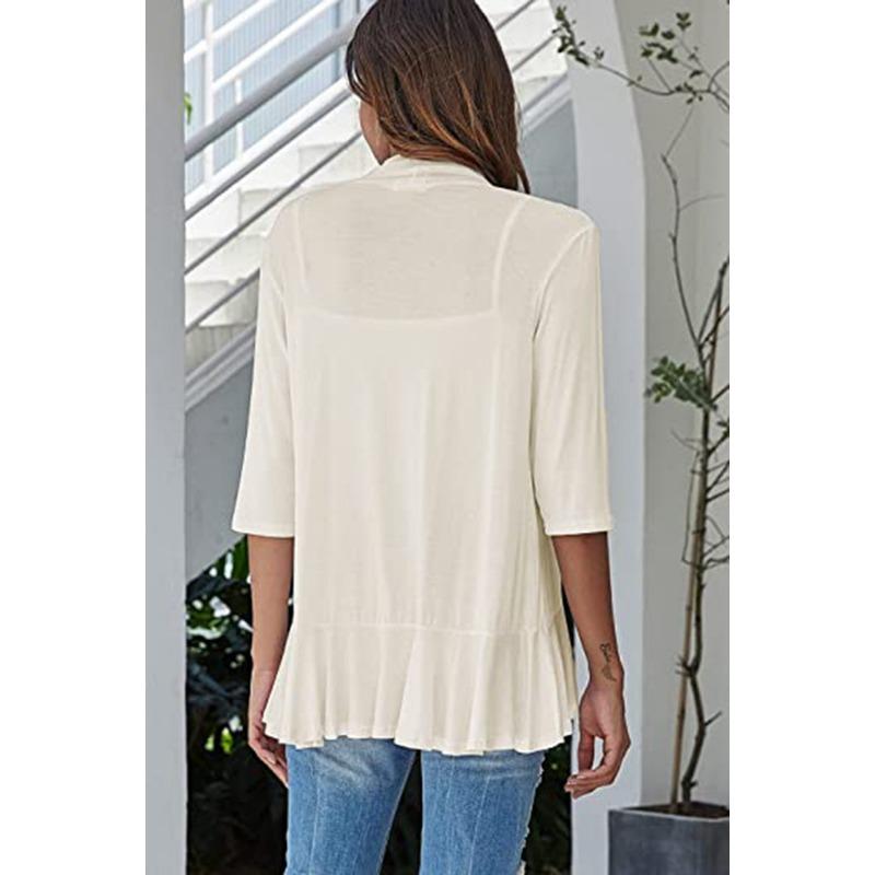 Женская мода повседневная однотонная принтованная куртка и пальто с длинным рукавом и рукавами 3/4 на осень-зиму