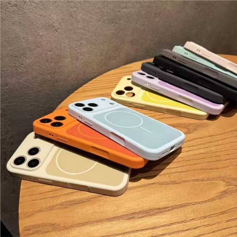 Чехол To i17 Series из жидкого силикона, матовый, для iPhone 17 15 16 Pro Max, с поддержкой MagSafe, беспроводной зарядки, магнитная крышка