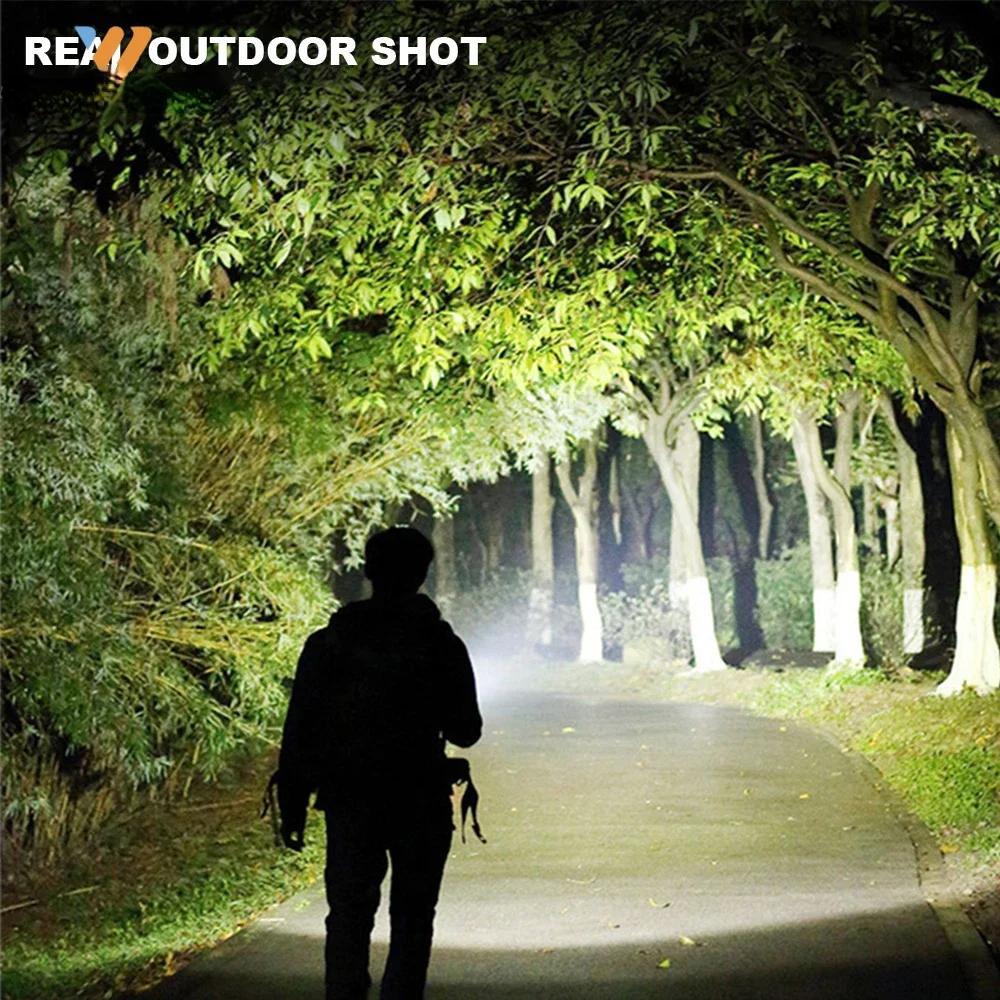 Портативный светодиодный фонарик USB перезаряжаемый карманный фонарик водонепроницаемый фонарик с функцией выхода Power Bank для походов и походов