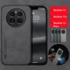 For Realme 12 Pro Plus Case Car Magnetic Holder Leather Cover For Realme 12 Pro+ Realmi 12+ Realme12 Plus Silicone Protect Coque
