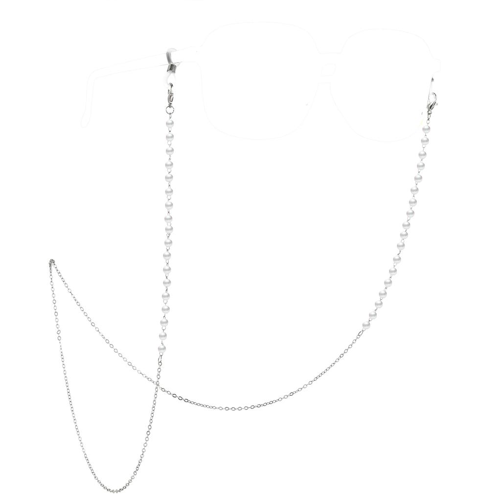 2024 противоскользящая цепочка для очков, аксессуары, ювелирное украшение, ожерелье, элегантная ретро-модная цепочка для солнцезащитных очков, маска, ремешок, жемчужное ожерелье