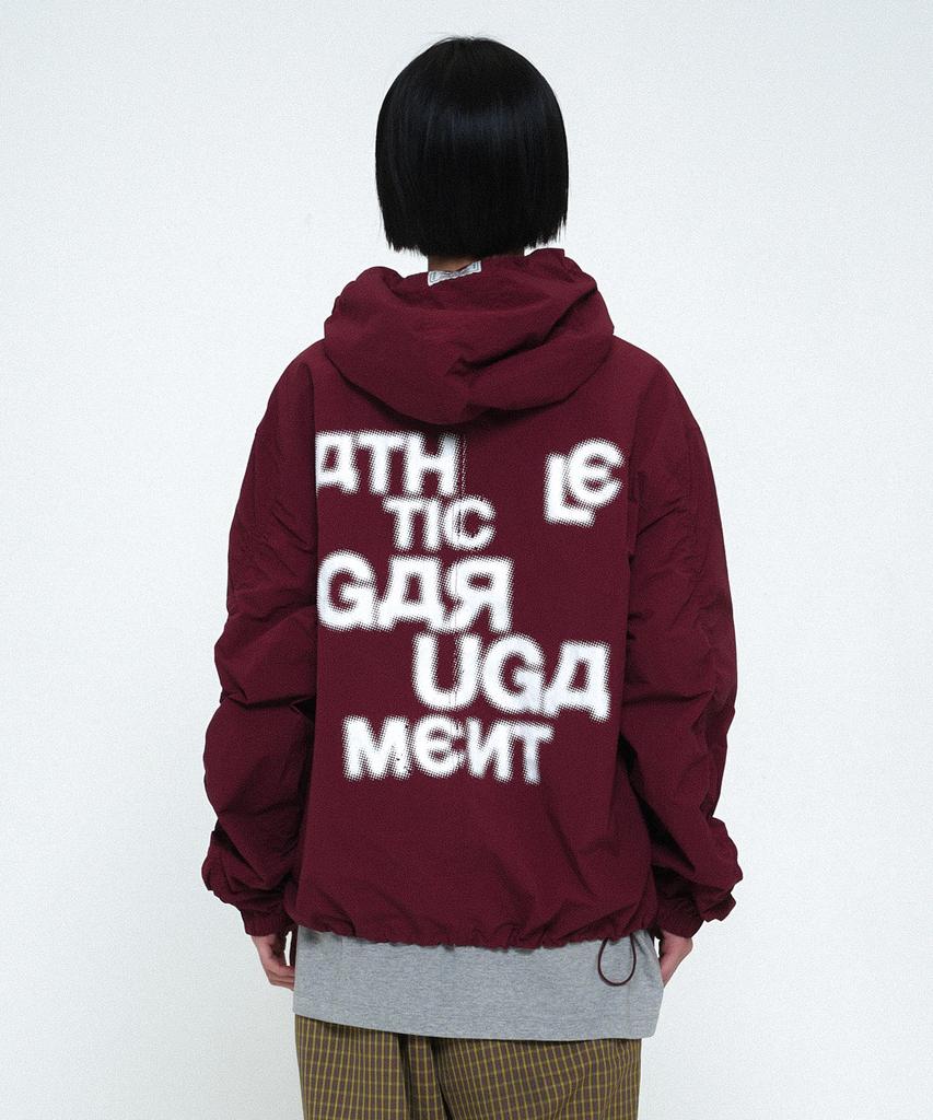 Universe Garment Повседневная толстовка-ветровка с капюшоном_Бордовый
