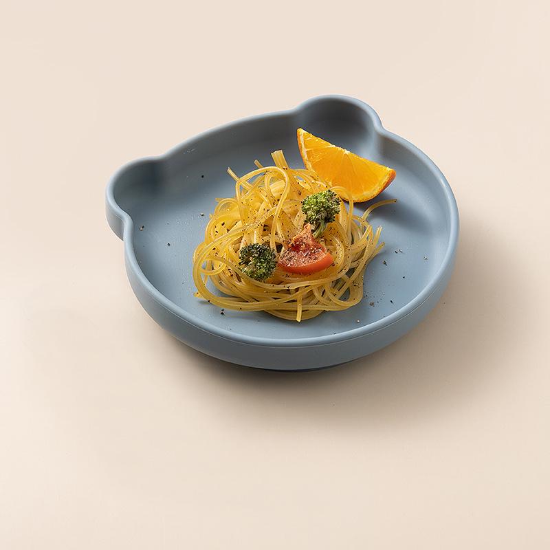 Премиальный силиконовый набор для кормления детей: Устойчивая к высоким температурам, противопадающая присоска и защитная пластина