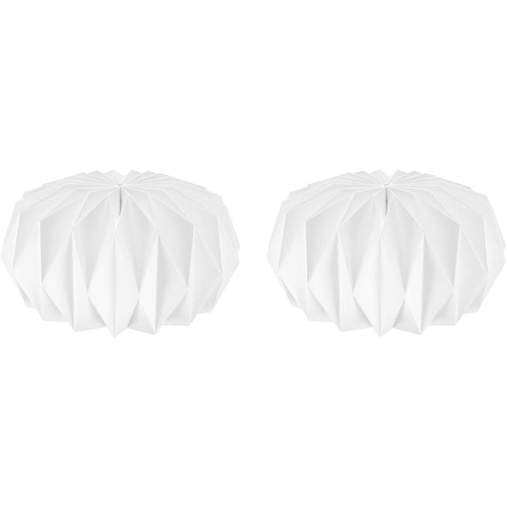 Mikikit 2 Pcs Origami Lantern Shade Lampshade Paper Diy Light Cover Origami Paper Lamp Cover House Ornaments Pendant Lamp Shade Paper Lampshade