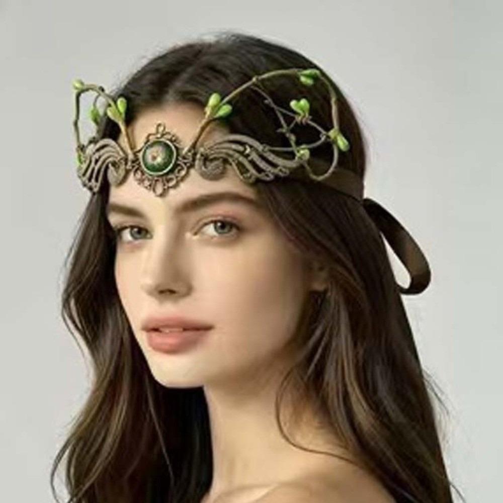 Fantasy Elven Crown Flower Vine Fairy Headpiece Photoshoot Elf Tiara Bridal Wedding