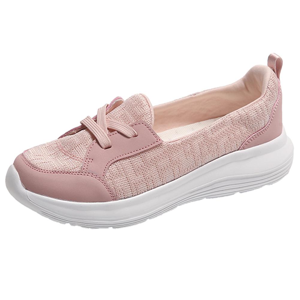 Женская повседневная обувь Модная дышащая сетчатая обувь для ходьбы, балетки, кроссовки, женская обувь 2024, вулканизированная обувь, розовая женская обувь