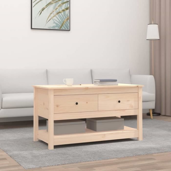 VidaXL Table basse 102x49x55 cm Bois massif de pin 820921