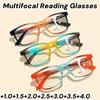Модные Мультифокальные Очки для Чтения с Градиентом Цвета Женские Мужские Блокирующие Синий Свет Очки для Пресбиопии Новые Высококачественные Очки