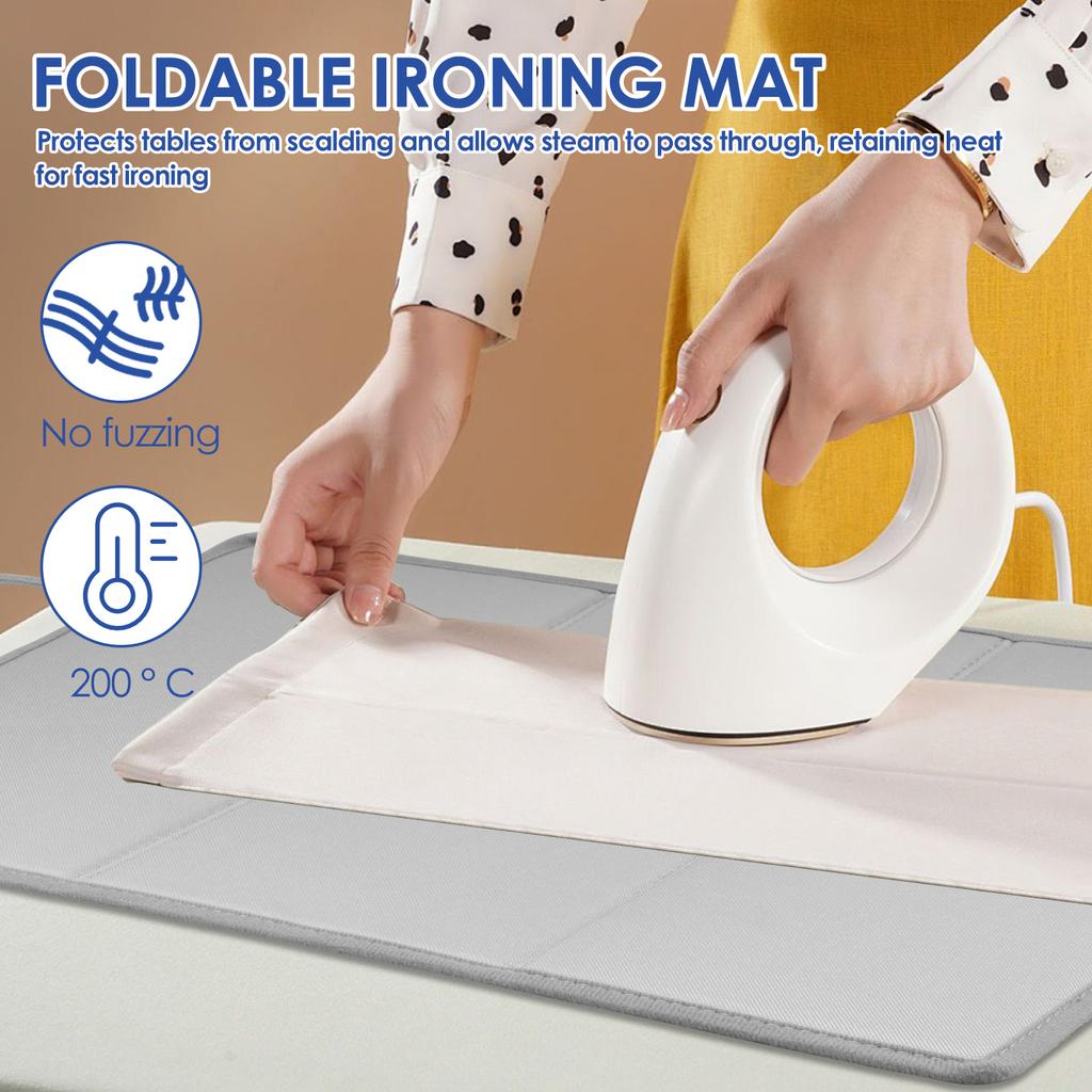 Portable Ironing Mat Folding Ironing Pad Travel Laundry Pad Clothes Protector Board Heat Resistant Ironing Blanket for Table New