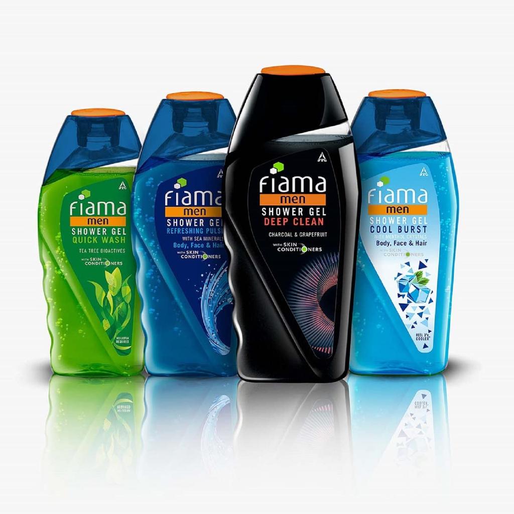 Fiama Men Cool Burst Shower Gel 250ml Pack Of 1 Refreshing Menthol Body Wash For Fresh Skin