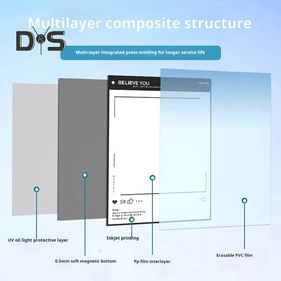 Магнитная доска для записей с маркером для белой доски, поверхность для сухого стирания, многоцелевой сильный магнит, белая доска для напоминаний