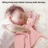 Animal Loveys for Babies Soothing Towel Muslin Security Blanket Panda Rabbit Self-Soothing Anti-Drop Towel for Sleeping Newborns