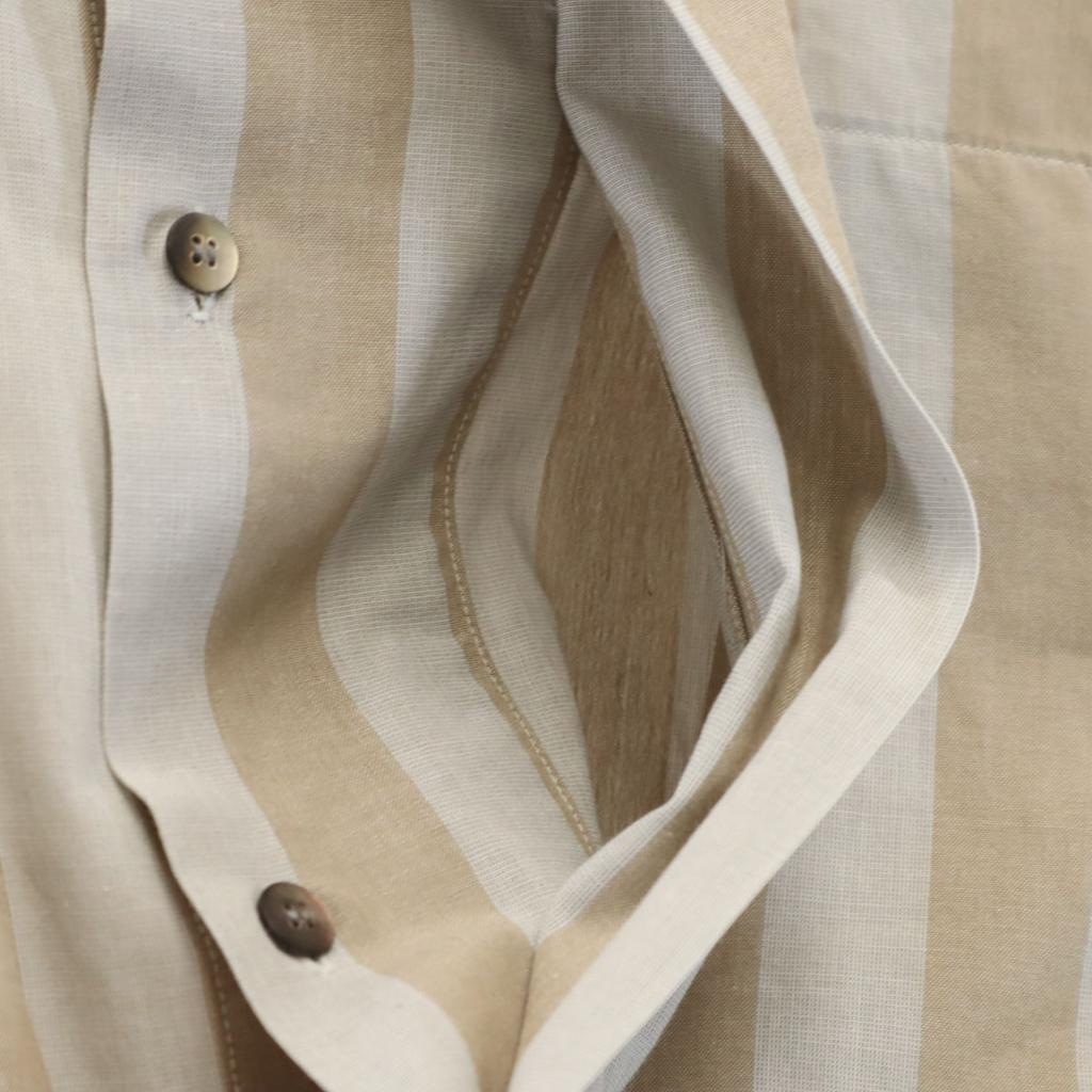 ISSEY MIYAKE 90-е годы Старая полосатая рубашка с коротким рукавом L Специальное крыло Мужская Б/У