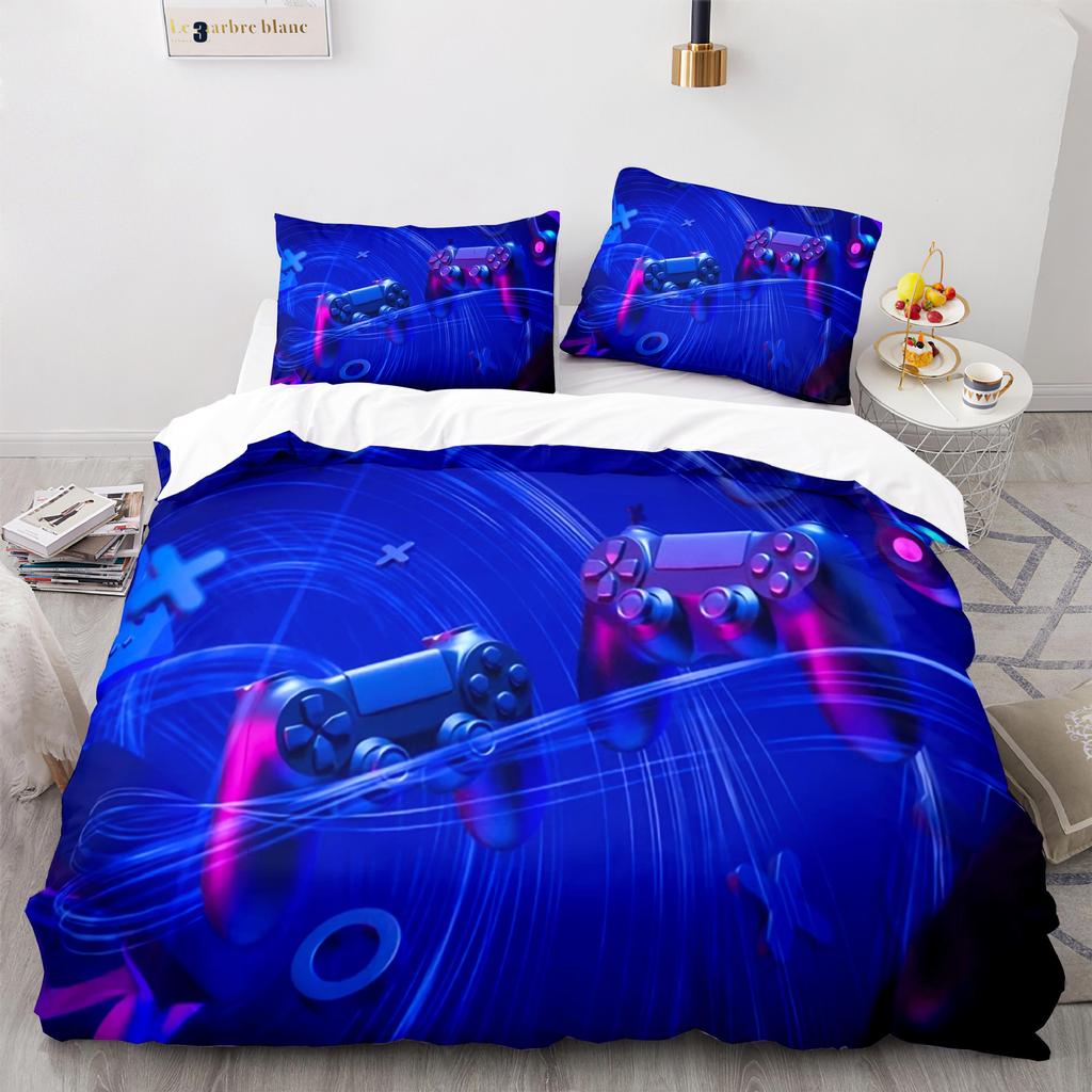 Cool Gamepad 3D Bedding Set Duvet Cover Pillowcases Polyester Quilt Cover Room Decor For Teens Single Double Twin Queen King