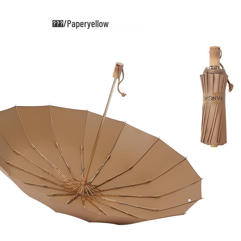 Очень большой зонт с 16 спицами, ветрозащитный, с защитой от УФ-лучей - двойного назначения для солнца и дождя