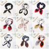 Small Satin Print Wrap Headkerchief 70×70cm Hair Neck Tie Scarf Vintage Women Silk Scarf