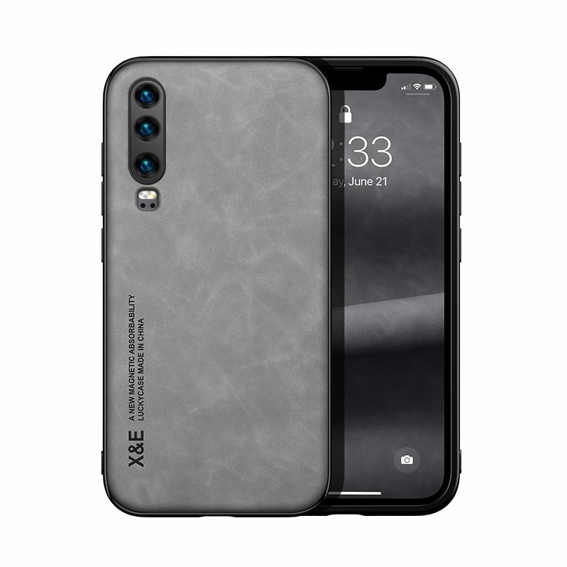 Роскошный кожаный чехол для Huawei P20 P30 P40 P50 P60 Pro, чехол с металлической пластиной, автомобильный держатель для Huawei Mate 20, 30, 40, 50 Pro
