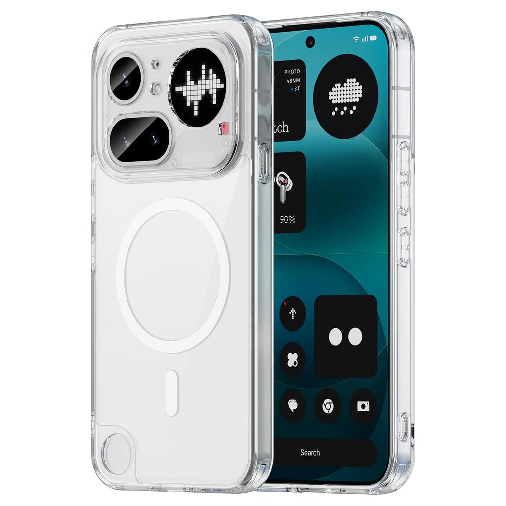 Нескользящий Прозрачный Магнитный Чехол Fundas Для Nothing Phone 4A Pro A069P 6,83 дюйма Мягкий TPU Каркас Акриловая Ударопрочная Крышка