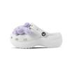 Crocs Classic Platform Clog EVA Purple Rabbit Small Fresh Cute Rabbit Versatile Classic Cloud Dok Hole Shoes Unisex White