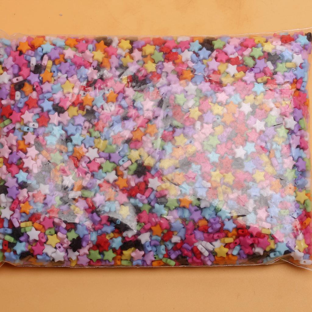 500 г, около 2500 шт., ювелирные аксессуары в форме звезды, свободные бусины, фурнитура «сделай сам», акриловая прокладка ярких цветов, 9 мм