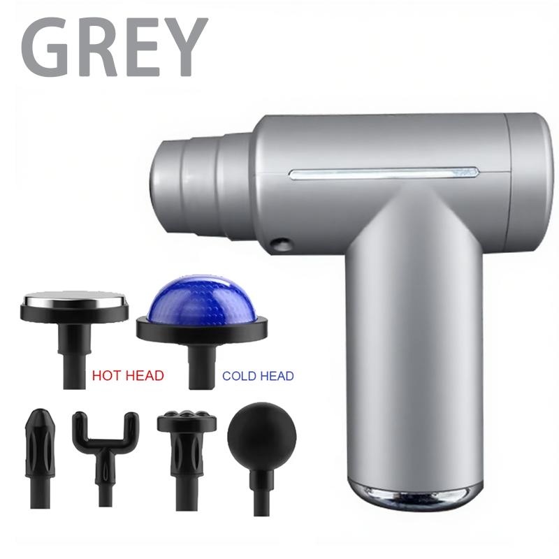 Новый мини-массажный пистолет с горячим и холодным компрессом, электрический перкуссионный массажер для тела, шеи, спины, для глубокой проработки тканей, расслабления мышц