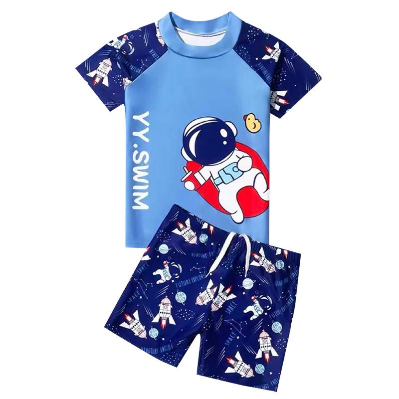 Boys' 2025 Quick-Dry Swimsuit Set – Split Style for Kids & Toddlers