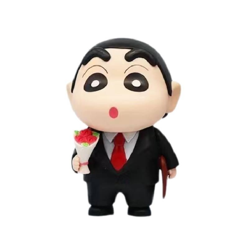 Cowboy Dicky New Crayon Shin-chan Gk Model Hand-made Decoration Pvc Material 15cm