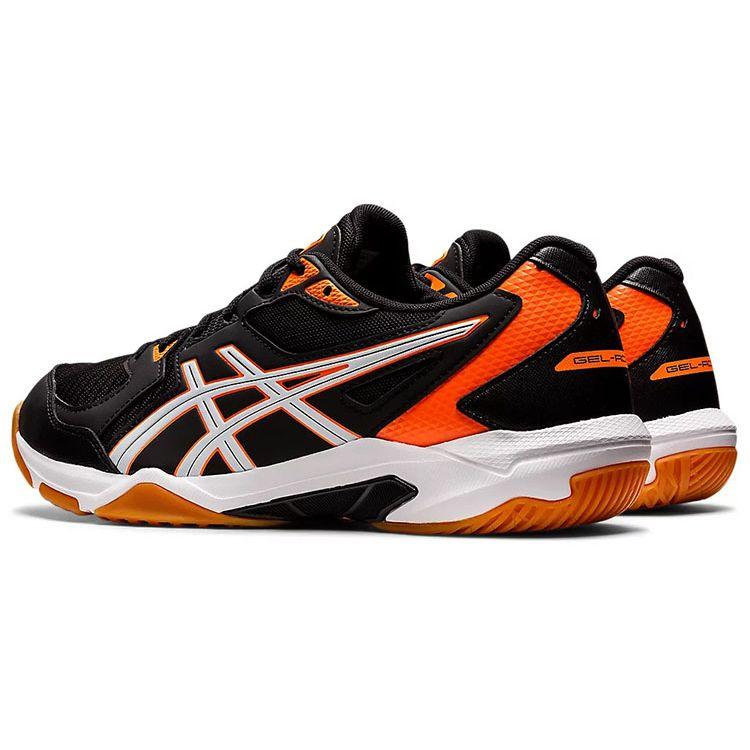 Asics Кроссовки для зала GEL ROCKET 10 2E Широкие Черный Шокирующий Оранжевый 1071A081-011