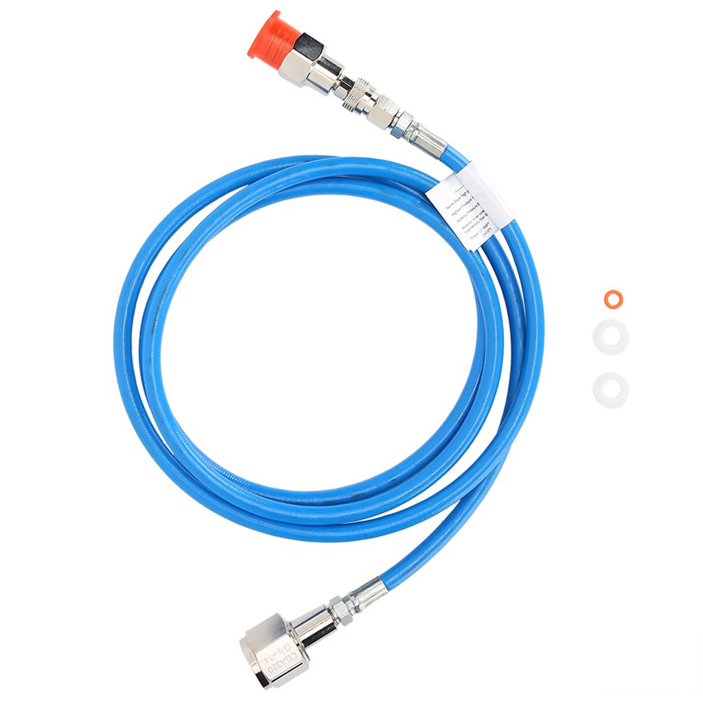 CO2 Soda External High Pressure Adapter Hose Kit CGA320 for Soda Stream Blue 2m/6.6ft