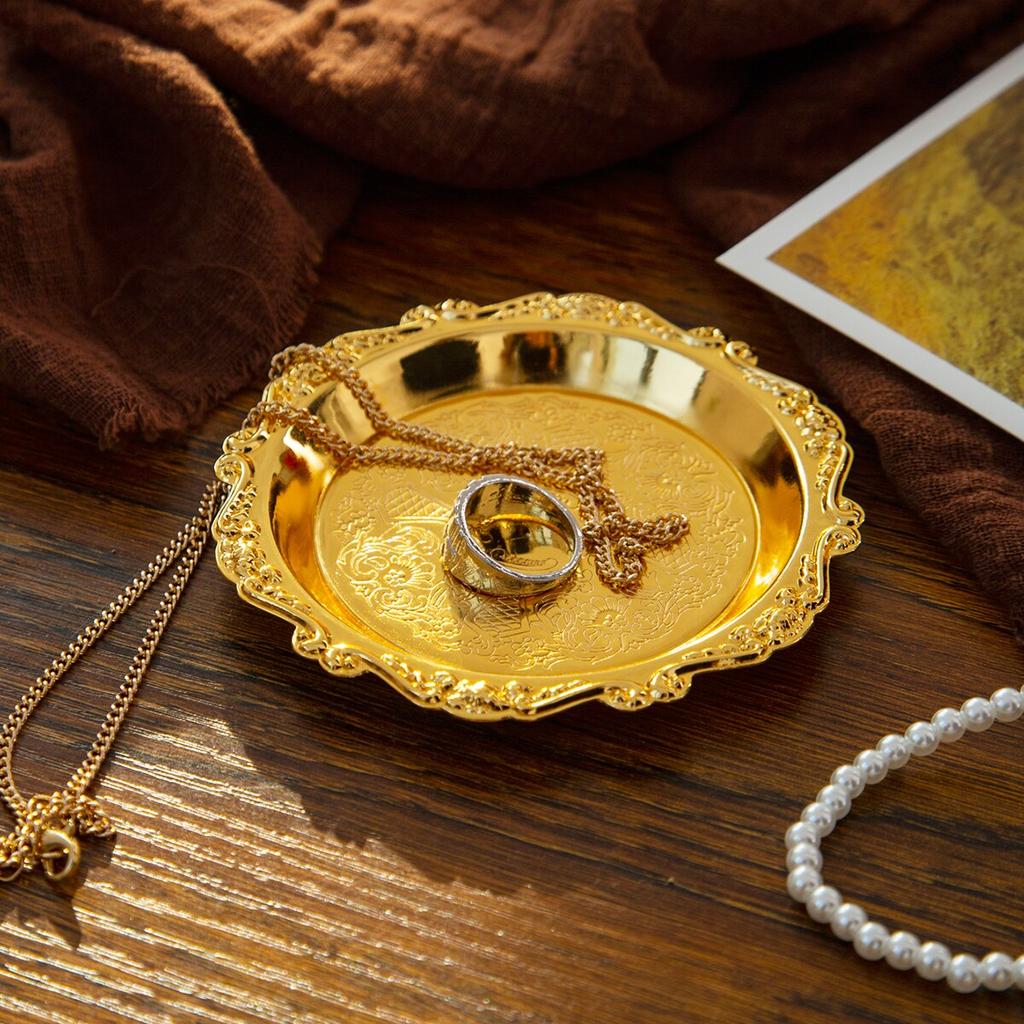 1 шт., поднос из золотого металла в винтажном стиле, витрина для фруктовых тортов на свадьбу